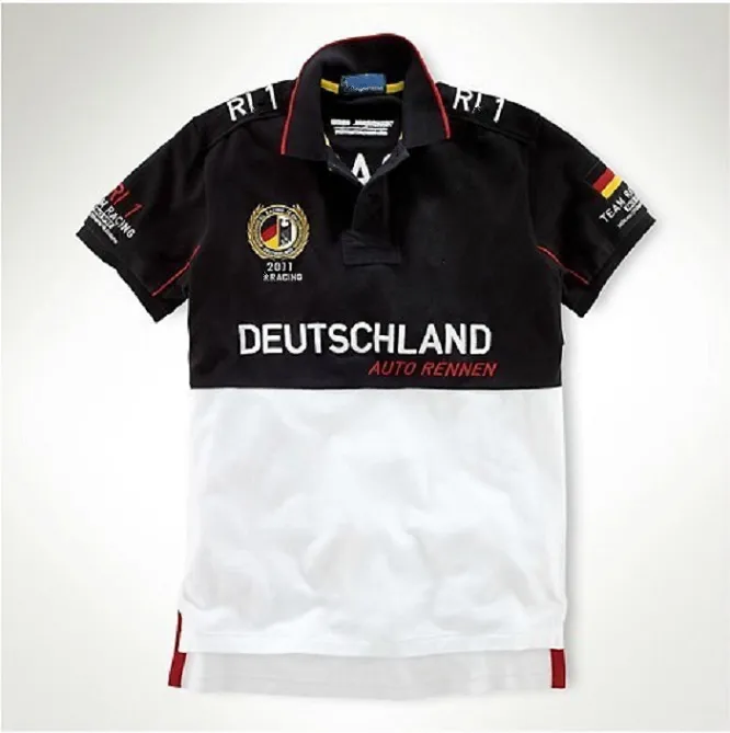 Polo De Lujo: Polo De Carreras Bordadas Para Hombres, Polo De Remo