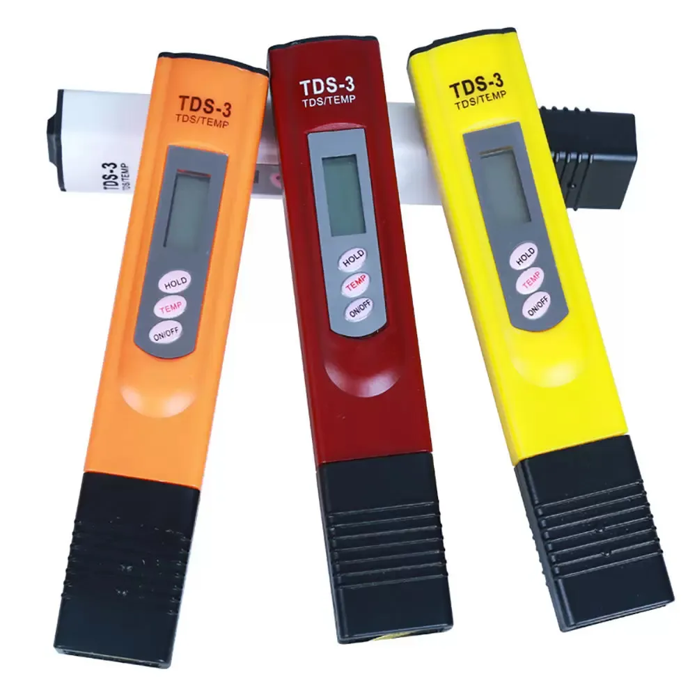 Compteur numérique en cm TDS Compteur Moniteur TEMP PPM Testeur Stylo Compteurs LCD Bâton Moniteurs de pureté de l'eau Mini filtre Testeurs hydroponiques TDS-3 mélanger les couleurs