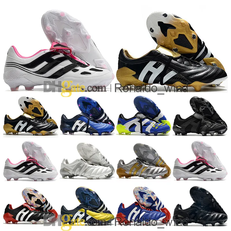 Gift Bag Mens Football Boots Predators Pulse FG Firm Ground Cleats Mutator Beckham Accelerator Precision Mania Soccer Shoes Top Outdoor Trainers Botas