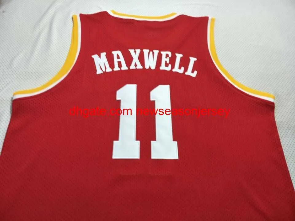 Maglia da basket vintage # 11 Vernon Maxwell 1993-97 College personalizzata con qualsiasi numero di nome