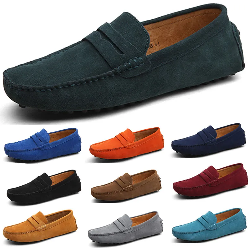 Hombres zapatos casuales EMPADRILLES Triple Black Navy Brown Wine Red Taupe Verde Cielo azul Burgoña Borgoña zapatillas de zapatillas para caminar al aire libre Tamaño de caminata 40-45 treinta y ocho