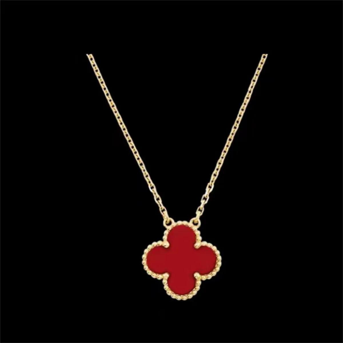 Modevarumärkesdesigner halsband klassiker blommor fyrblad klöver halsband kvinnor lyx designer smycken gåva