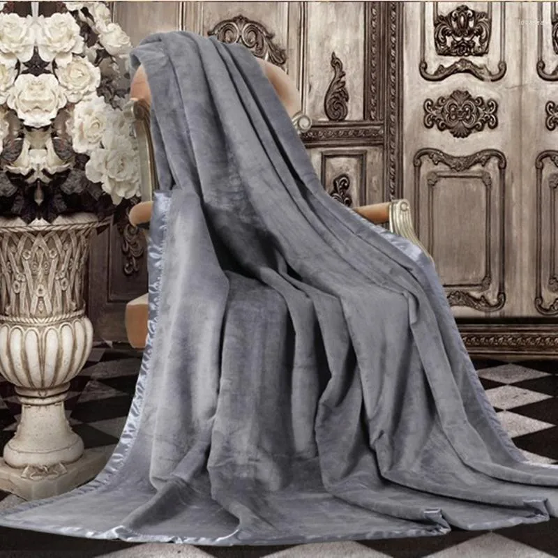 Blankets Mulberry Velvet Silk Blanket Warmful Throws Bed Cover Soft Healthy Sheet 78"x90" Fast Shipment