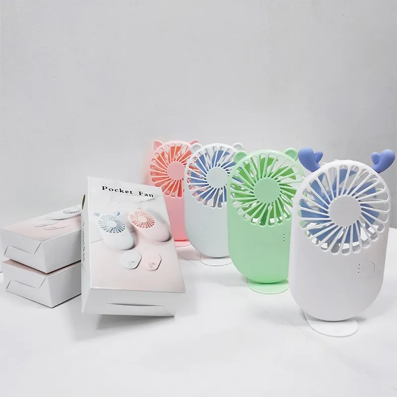 Folding Fan Portable Rechargeable Fan Mini Outdoor Fans Pocket USB Charging Cool Removable Handheld With Box