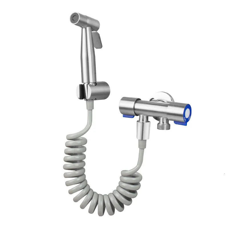 Soffioni per doccia da bagno Set di spruzzatori per bidet per WC portatili Pistole a spruzzo Doccia Rubinetto per bidet a mano manuale Rubinetto per vasca Rubinetto per spruzzatore manuale in acciaio inossidabile 304 230311