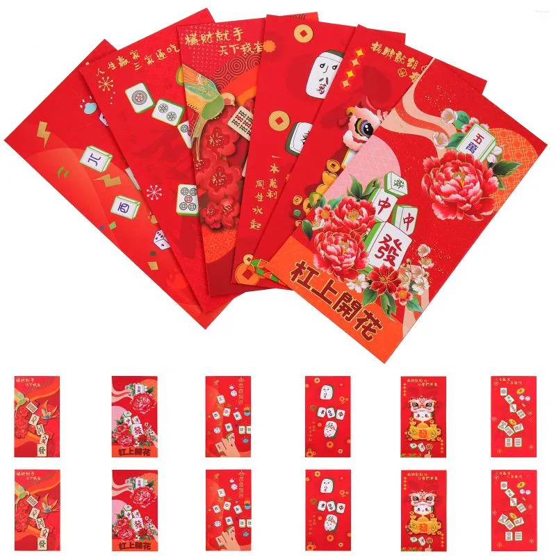 Emballage cadeau Enveloppes d'argent rouge Année Enveloppe chinoise Hongbao Luck Spring Festival Packet Pouches Pocket Traditional Packets Lucky