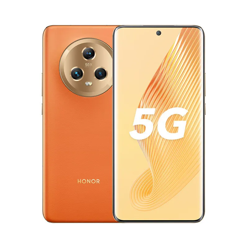 Cellulare originale Huawei Honor Magic 5 5G Smart 12 GB RAM 256 GB ROM Snapdragon 8 Gen2 54 MP NFC OTG Android 6.73 "OLED Schermo intero ID impronta digitale Face 5100 mAh Cellulare