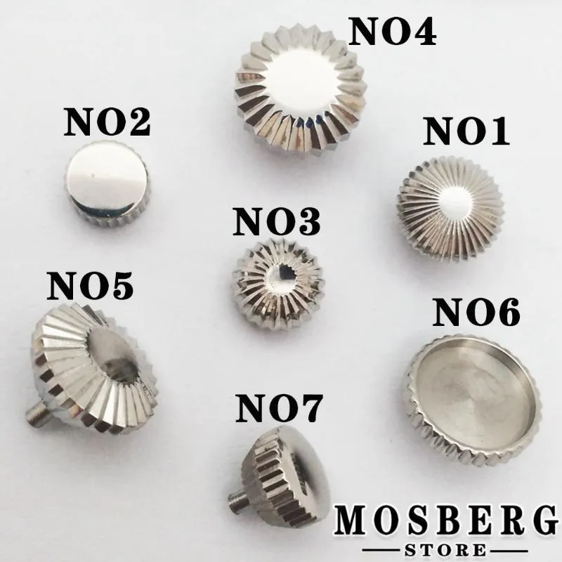 Kits de réparation de montres, outils, pièces de couronne en argent, acier inoxydable, différentes tailles adaptées à ETA 6497 6498 Seagull ST36, réparation de mouvement de montres