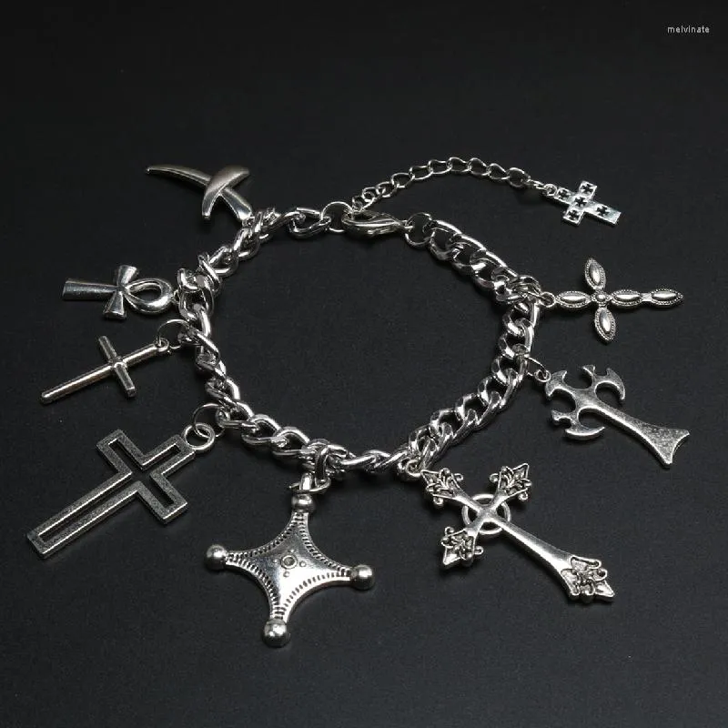 Bedelarmbanden vintage katholieke katholieke multi-stijl kruislegering armband DIY sieraden cadeau voor vrouw en man p54