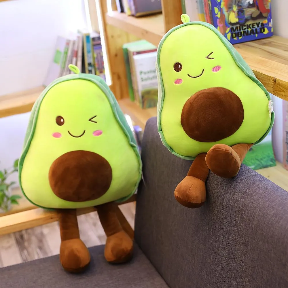 30cm Avocado Plush Toys Cute PillowCushion Kawaii Fruit Stuffed Doll Toy For Children Throw Pillow Birthday Gift School Company Event Gift