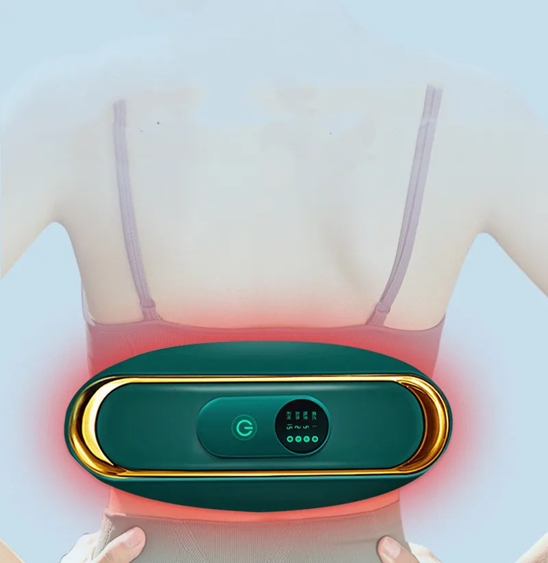 バックマサージャー電気ボディスリミングベルトEMSパルス振動腹部セルライト脂肪燃焼機への腹部バックマッサージビューティーヘルスケア230311