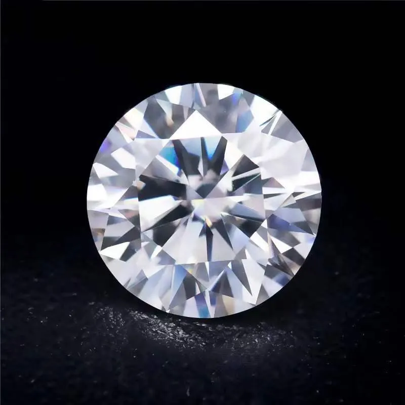 Pärlor Övriga äkta 1-3 karat D färg VVS1 runda Moissanite Loose Stone 8 Heart Arrow Pass Diamond med GRA för K Gold Diy Jewelryother