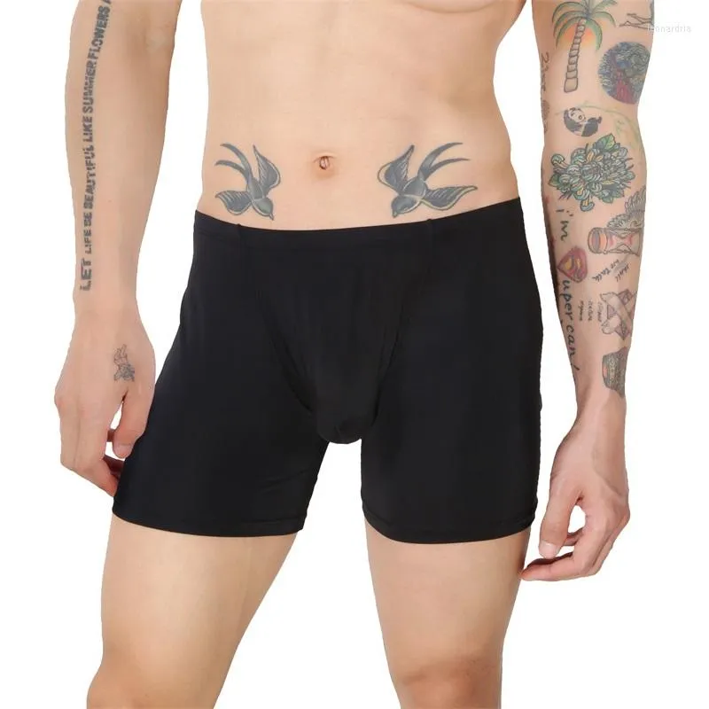 Unterhosen Männer Anti-tragen Shorts Boxer Unterwäsche Männer der Ausbuchtung Beutel Laufen Sport Fitness Lange Boxer Für Badehose Sexy