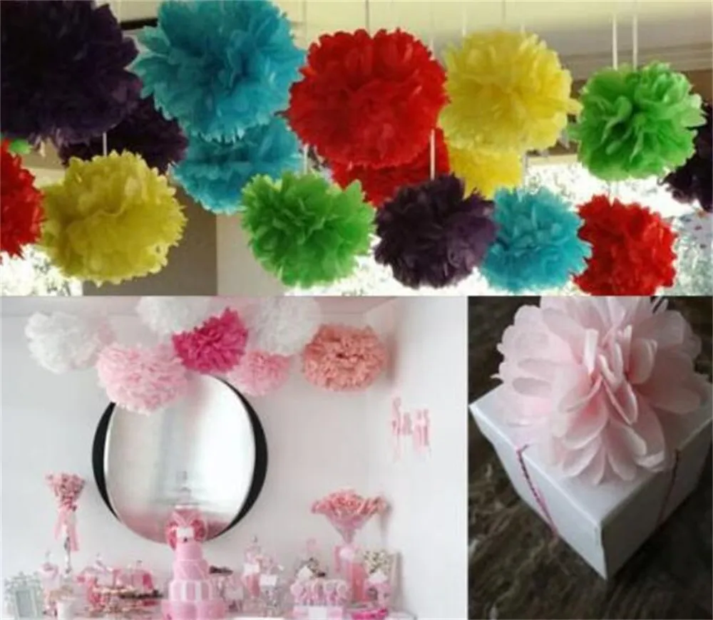 Decorative Flowers Wreaths 12 inch Best Wedding Decoration Paper Pom Pom Blooms Tissue Paper Flower Balls