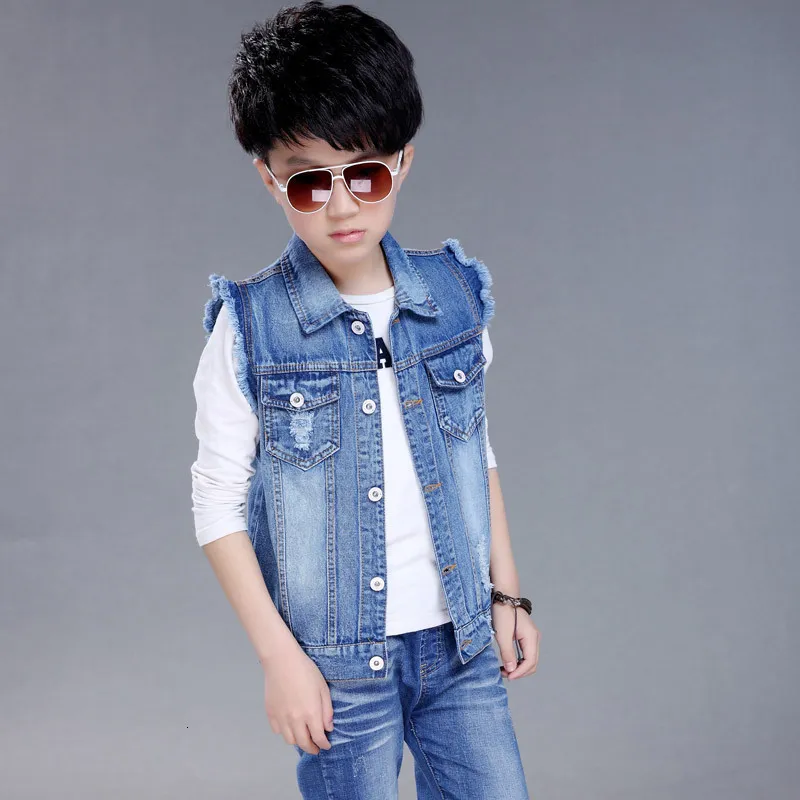Boys denim deals waistcoat