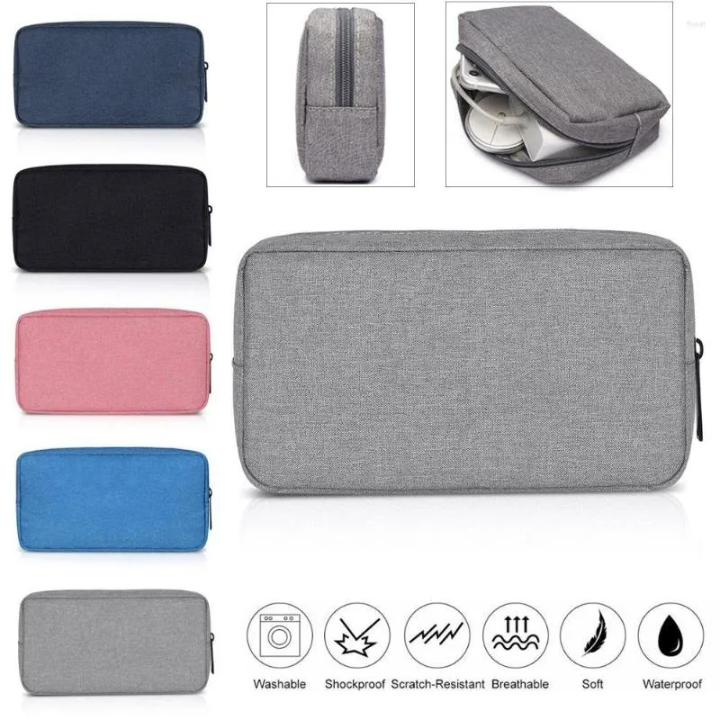 Sacs de rangement Portable Câble USB Écouteur HDD Sac de voyage Accessoires numériques Couverture de maquillage Gadget Appareils Pochette