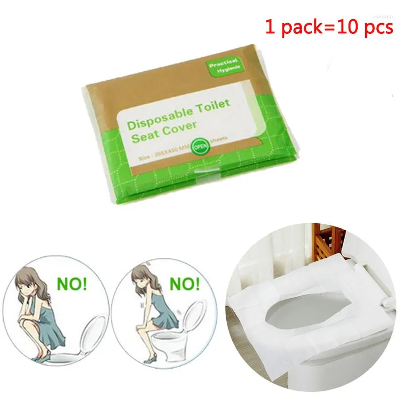 Toalety Covers 10pcs/pakiet Pokrywa Wodoodporna mata przenośna do podróży na zewnątrz