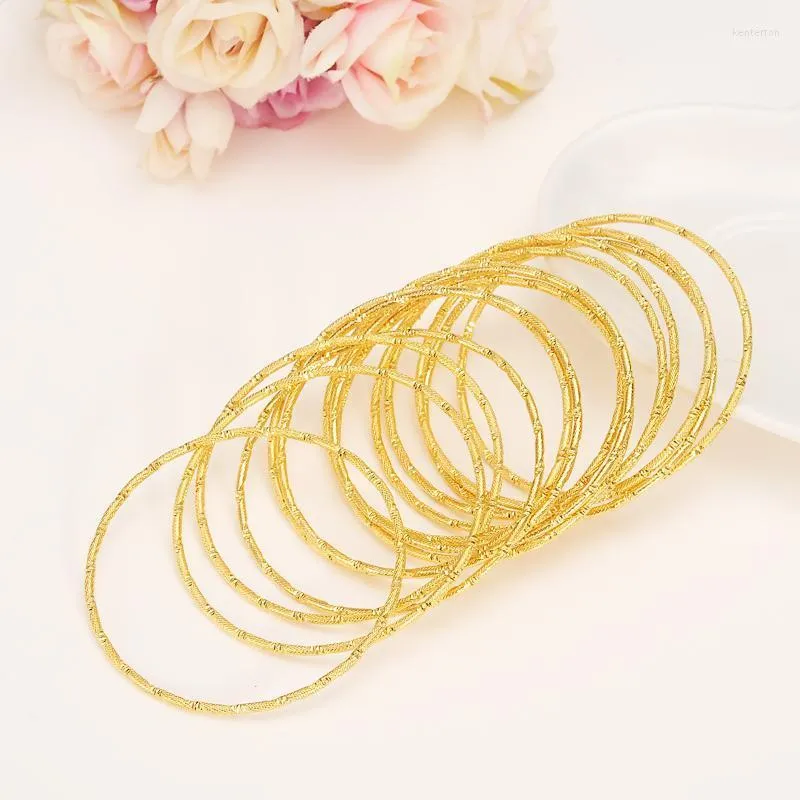 Bangle 24K Gold Women Big Dubai Bride Bercelet الإثيوبي