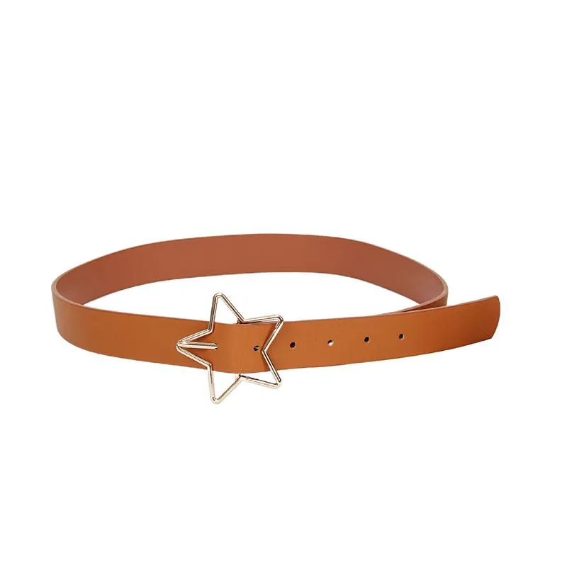 BELTS BRAND Design Mulher Moda Pentágono Geometria Pin Funela Feminino Ciúda Casual Senhoras Decoração de Decoração KT150