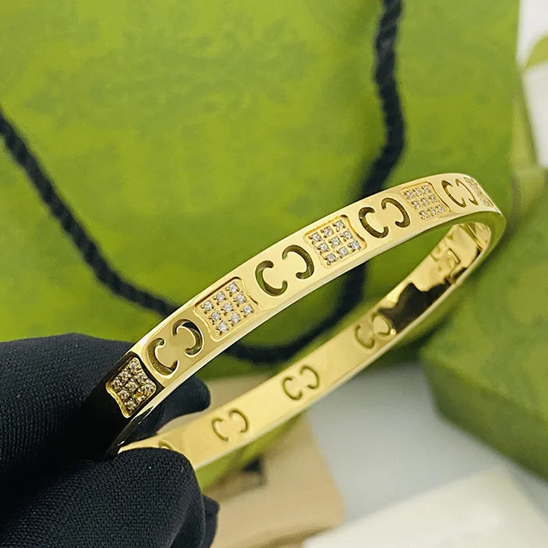 Designer G Bangle Bracelet Titanium 18K Gold Plated Bracelets Fashion Jewelry For Men Women Christmas Birthday Gifts BR047