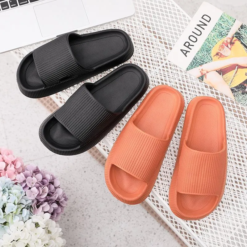 Slippers Womens 2023 Sandals Summer Home Thick Platform Indoor Bathroom Non-Slip Slides Ladies Men's Shoes Mules Drop