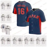 Stitched Japan Jersey 2023 World Baseball Classic Baseball Jerseys WBC 10 Takuya Kai 55 Munetaka Murakami 3 Shugo Maki 2 Sosuke Genda 15 Taisei Ota Ryoji Kuribayashi