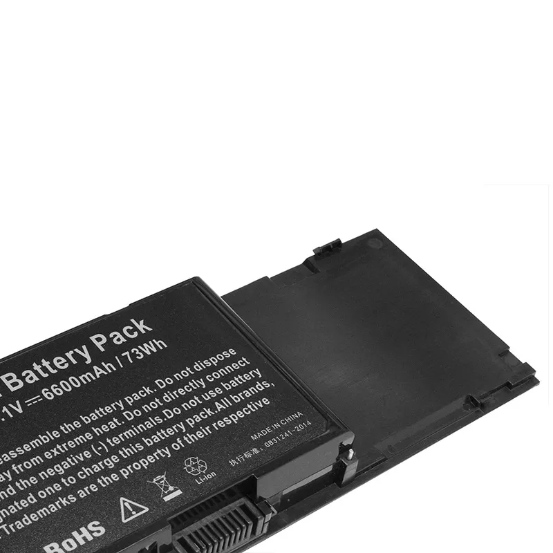 6600mAh M6400 11.1V 9 Celler Laptop Battery M6500 för Dell Precision 8M039 312-0873 C565C KR854 DW842