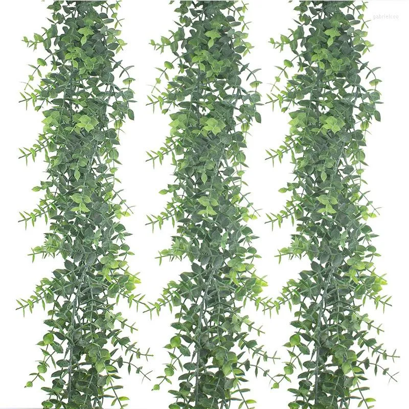 Kwiaty dekoracyjne 1,8 m sztuczne wiszące eukaliptusowe winorośl Faux Garland Ivy Plant na przyjęcie weselne