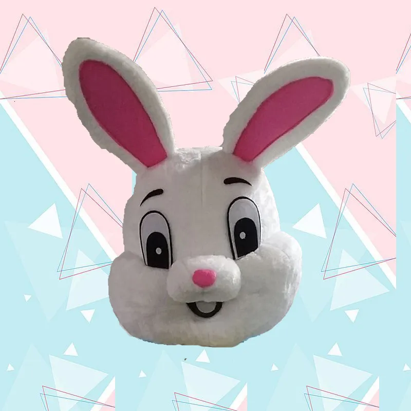 Partymasken Ostern-Maskottchen-Kaninchen-Kopf-Cosplay-Kostüm-Zubehör für Erwachsene, ausgefallene Verkleidung, Just Head, handgefertigt, klassische Kopfbedeckung, Zeichentrickfigur 230313