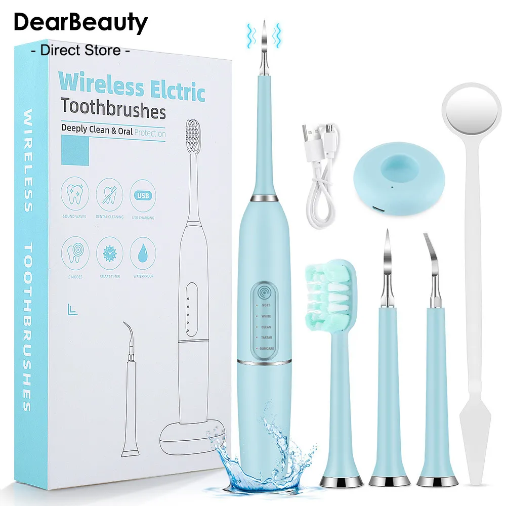 Autre Hygiène bucco-dentaire Portable Électrique Sonic Dentaire Rechargeable USB Nettoyant Dents Taches De Calcul Détartrant Dentiste Outil De Blanchiment Des Dents 230311