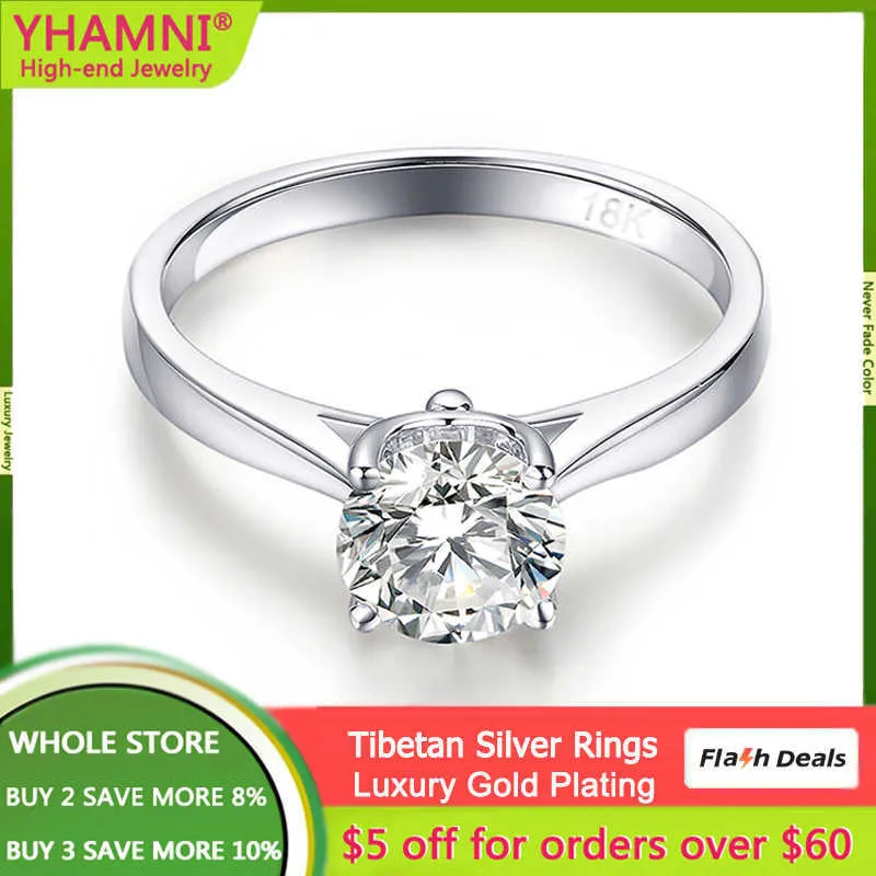 Brilliant Solitaire Look White Gold and Diamond Ring