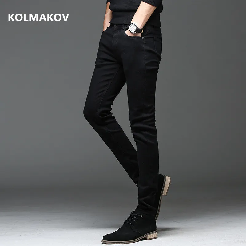 Mäns jeans Autumn Slim Fit Men Jeans Black Classic Fashion Denim Skinny Jeans Male Spring Men's Casual High Quality Trousers 230313