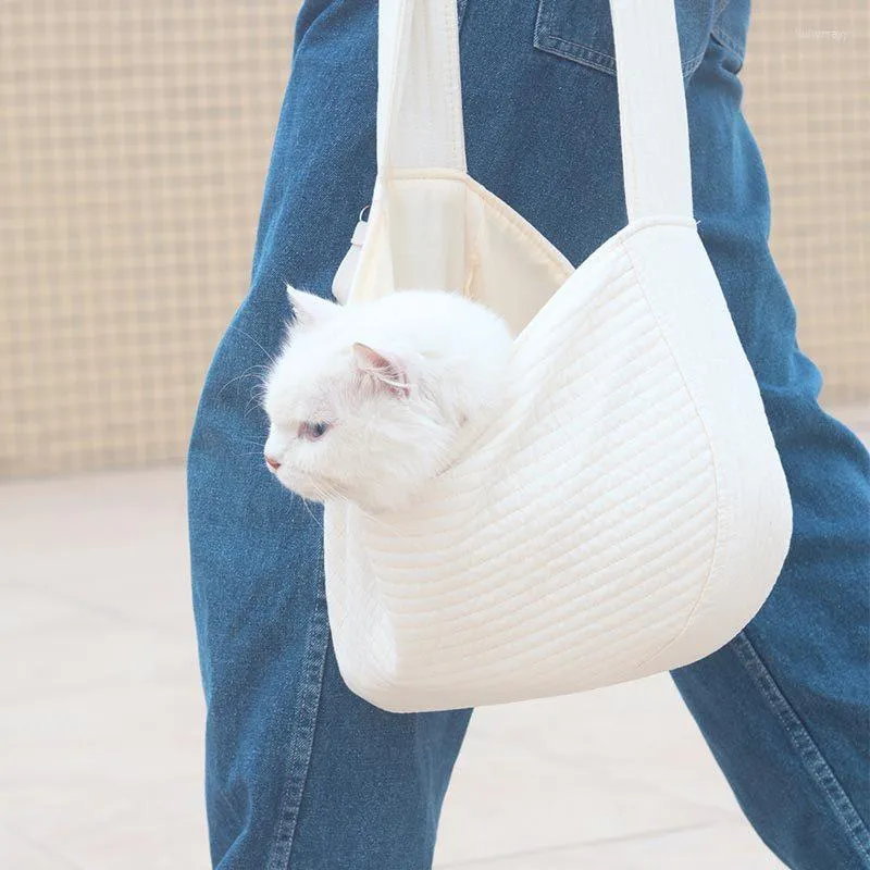 Fotelik dla psich okładek torby luksusowe nośniki na zewnątrz ramię dla psów Kitty poszerzone paski