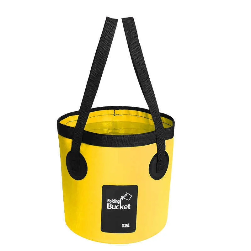 20L Folding Bucket Water Container Bag Carry Bag for Outdoor Camping Fishing  qw