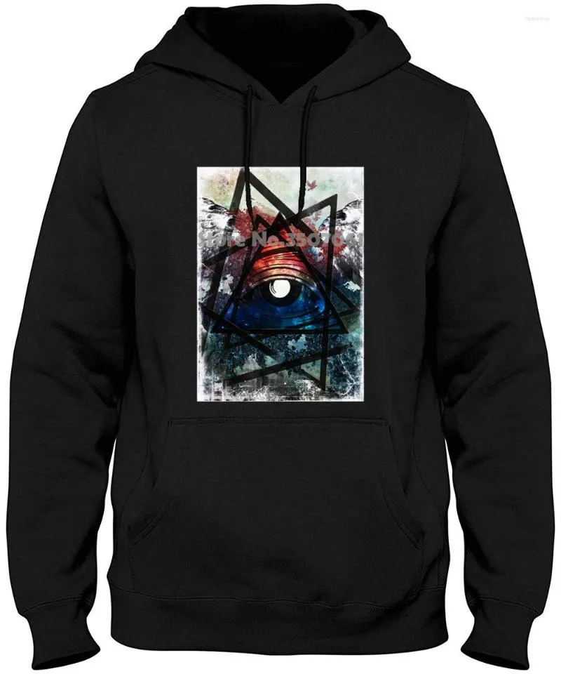 Sudaderas con capucha para hombre All Seeing Eye Trippy Illuminati Illuminaten Algodón para hombres Sudaderas