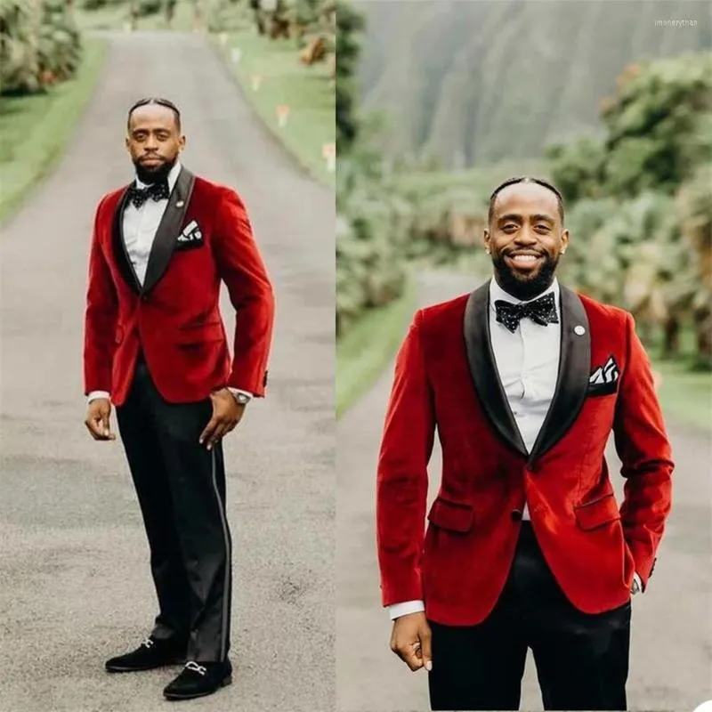 2023 High Quality Red Velvet Red Velvet Suit Mens Customizable Wedding  Tuxedo, Formal Dress, Dinner Party, Prom Suit Coat Pants From Imonerythan,  $89.47