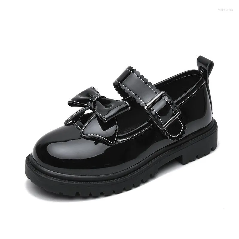 Flat Shoes Fashion Bow Children Jurkes Ballet Flats Leather Princess School For Kids Spring Little Girls 3 4 5 6 7 8 9 10 11 12 Jaar