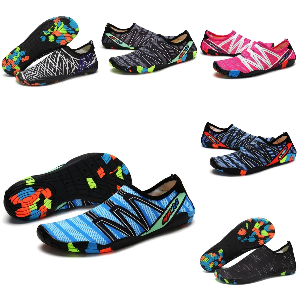 Water Shoes Women men shoes antiskid Beach surf blue red pink Swim Diving Outdoor Barefoot Quick-Dry size eur 36-45