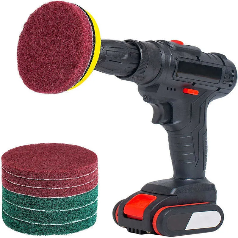 4 Inch Drill Power Brush Tile Scrubber Scouring Pads Cleaning