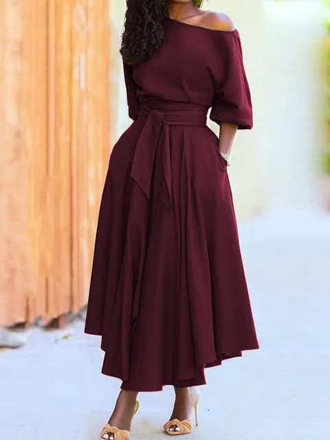 Vestidos Casuales Primavera Elegante Vestido Formal Largo De Las