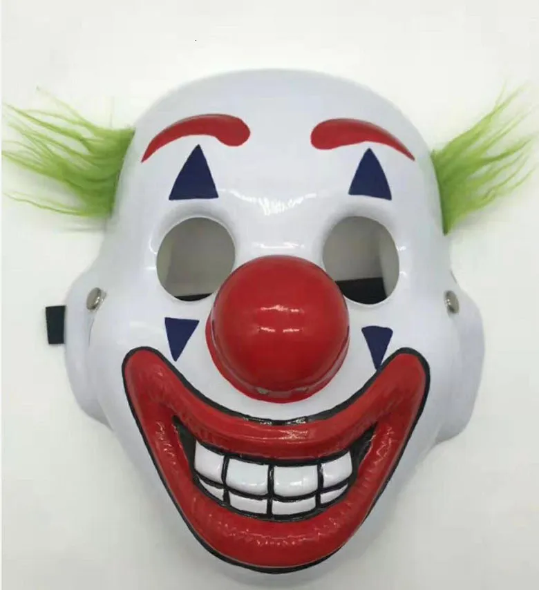 パーティーマスクPVC Clown Mask Movie Joker SAMY HALLOWEEN DANCE MASK CLOWN LUMINOUS MASK DANCEフルフェイスマスクロールプレイングマスク230313
