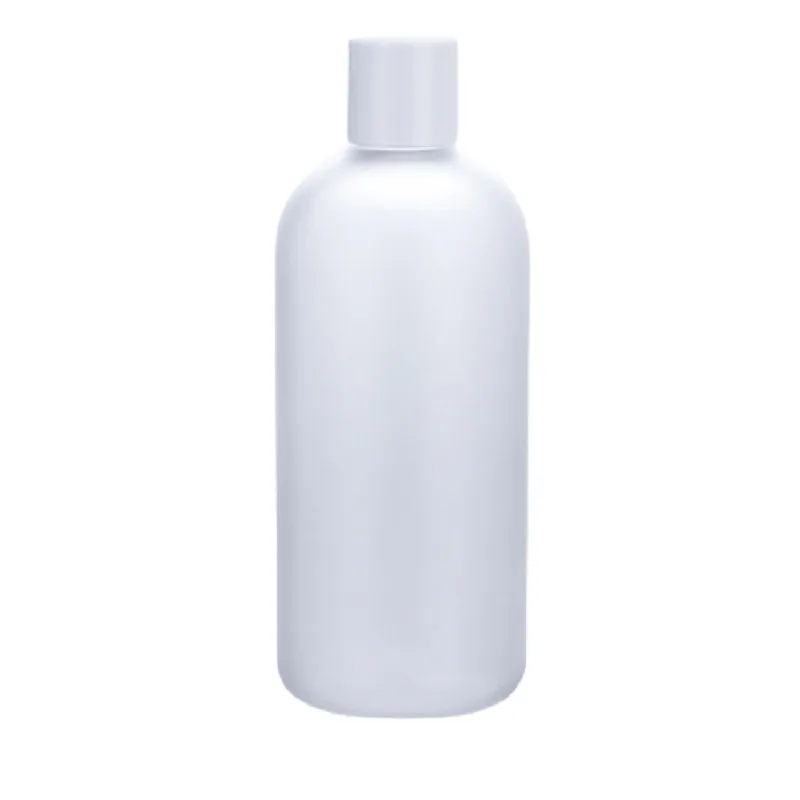 500ML Vide Emballage En Plastique Bouteille Givrée Ronde Épaule PET Blanc Couvercle À Vis Avec Bouchon Intérieur Rechargeable Cosmétique Portable Emballage Conteneur