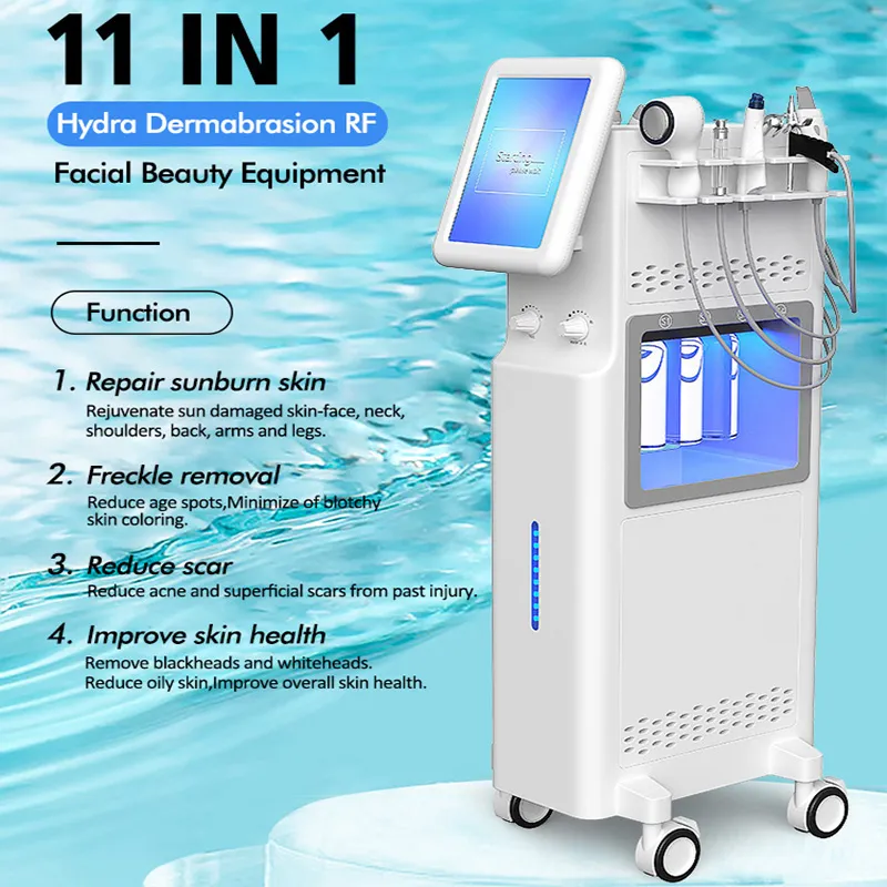 11in1 Hydra Dermabrasion Multi-Functional Beauty Equipment Diamond Machine Ice Hammer Beauty instrument And Fractional Handle