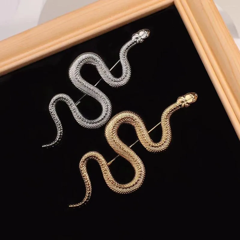 Broches Design exclusivo Gold Silver Color Snake Mulheres homens Lady Animal Brooch Pins Party Party Fashion Jewelry Gifts