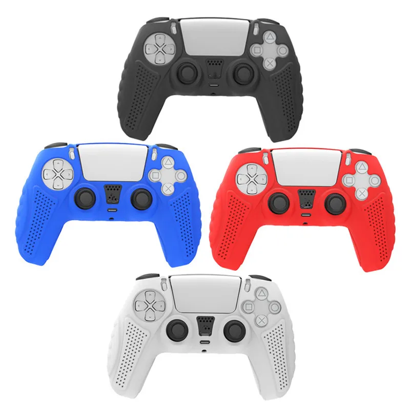 Miękka ochronna pokrywa silikonowa skóra do PlayStation 5 PS5 Kontroler Gamepad Protektor odporny na przeciwprośnie przeciwpadkowy PS5 PS5 JOYSTICK Okładka DHL za darmo