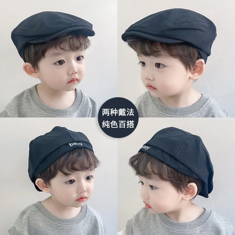 Casquettes Chapeaux style coréen bébé garçons lettres de mode broderie casquette à visière Enfants chapeaux décontractés 230313