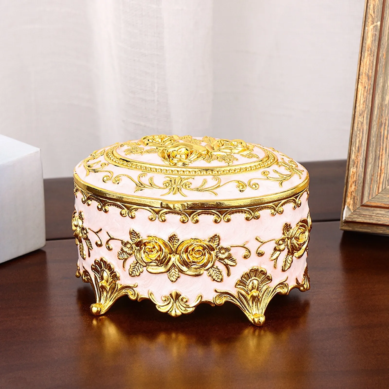 SEHAMANO Vintage Round Jewelry Decorative Trinket Box Ring India | Ubuy