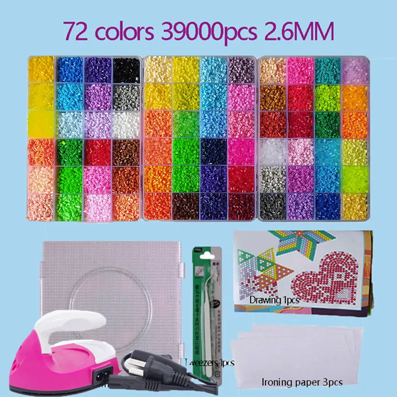 Autres jouets 2 6mm Perler Hama perles Set 3D Puzzle Fer Perles Jouet Enfants Creative Artisanat À La Main DIY Cadeau fusible Avoir grand panneau perforé 230313