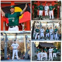 Team Australia 2023 World Baseball Classic Jersey WBC Aaron Whitefield Robbie Glendinning Alex Hall Blake Townsend Will Sherriff Jack O'Loughlin Tim Kennelly