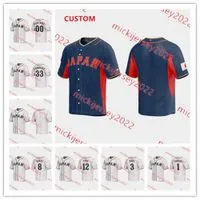 Custom Stitched 2023 World Baseball Classic Japan Jersey Mens Youth Shugo Maki Sosuke Genda Taisei Ota Takuya Kai Ryoji Kuribayashi Munetaka Murakami WBC Jerseys